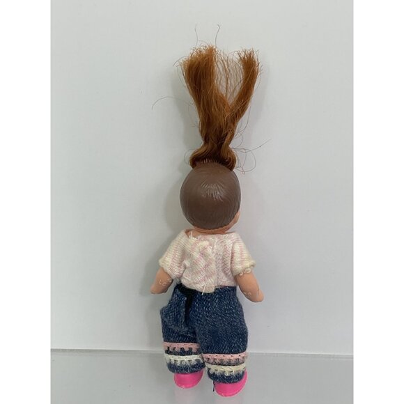 Vintage Happy Family Barbie Krissy Toddler Doll Toy Brown Hair & Denim Pants - Picture 3 of 3
